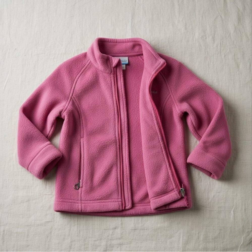 Columbia Toddler Girls Benton Springs Fleece Jacket Pink 2T Cozy Zip Front Style
